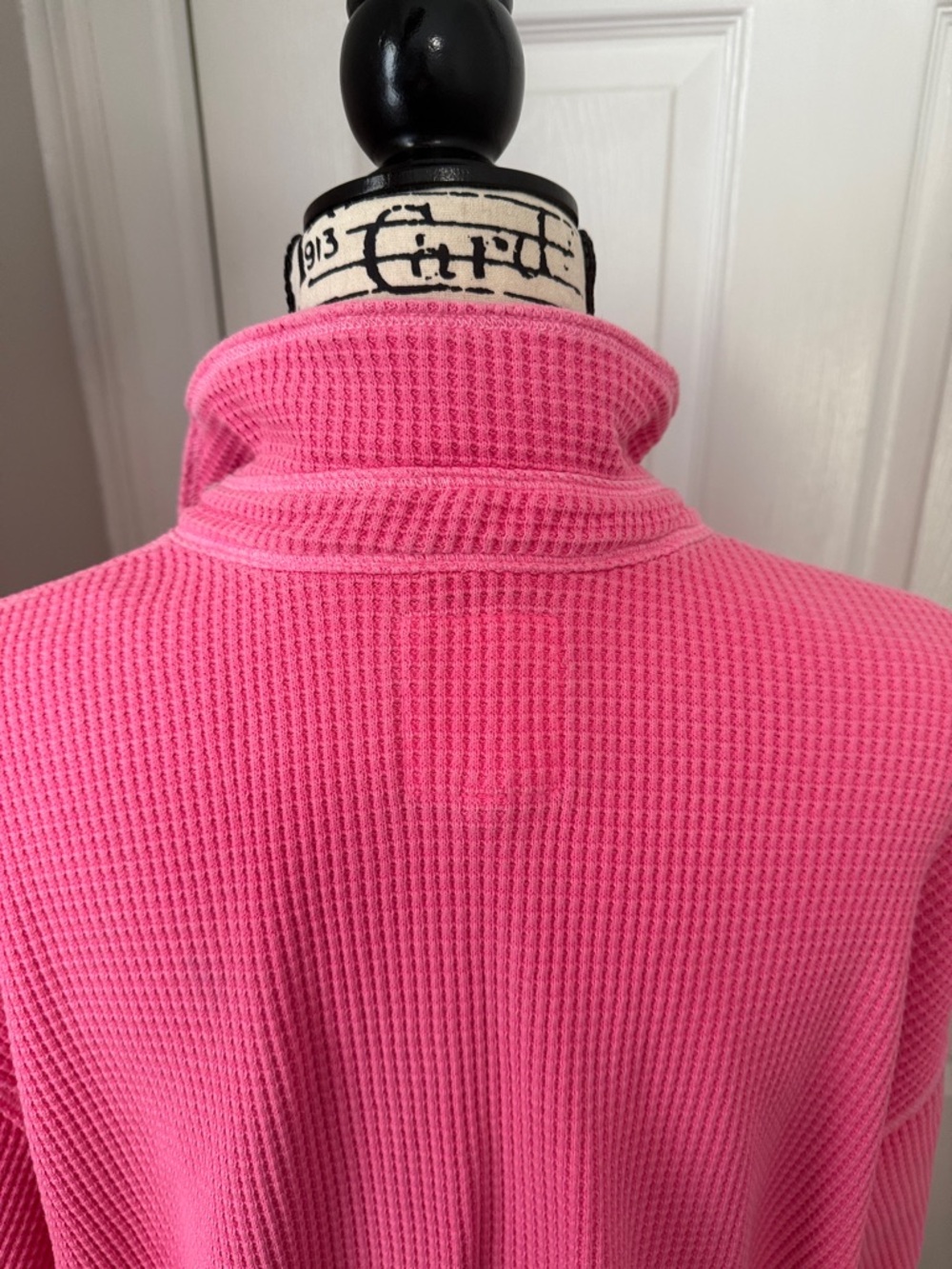 Aerie Pink Waffle Knit Button-Up Shirt - Picture 5 of 11